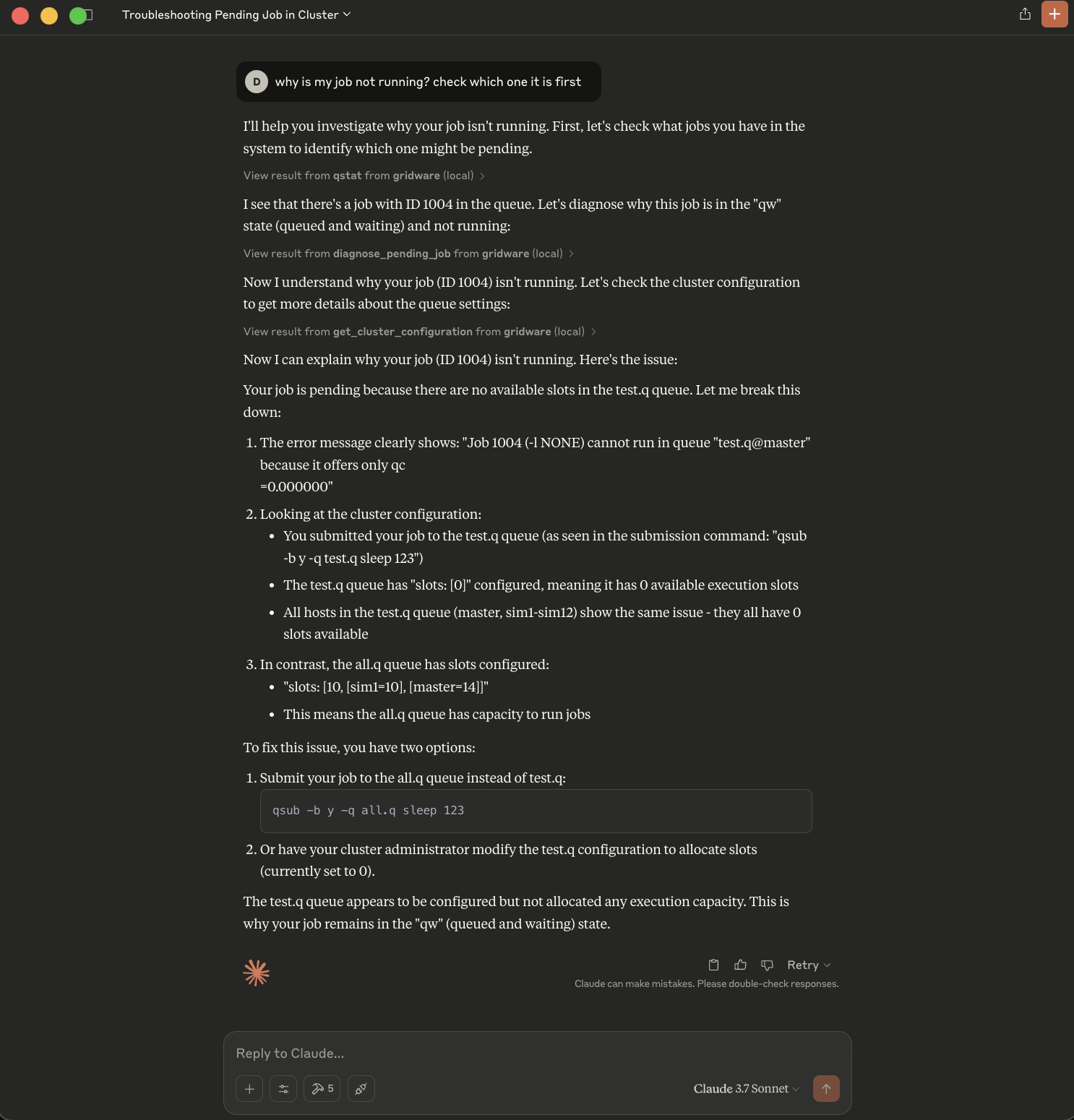 Why is my job not running?